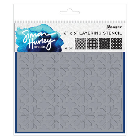Simon Hurley Create Star Tile 6x6 Inch Masking Stencils (HUS87892)