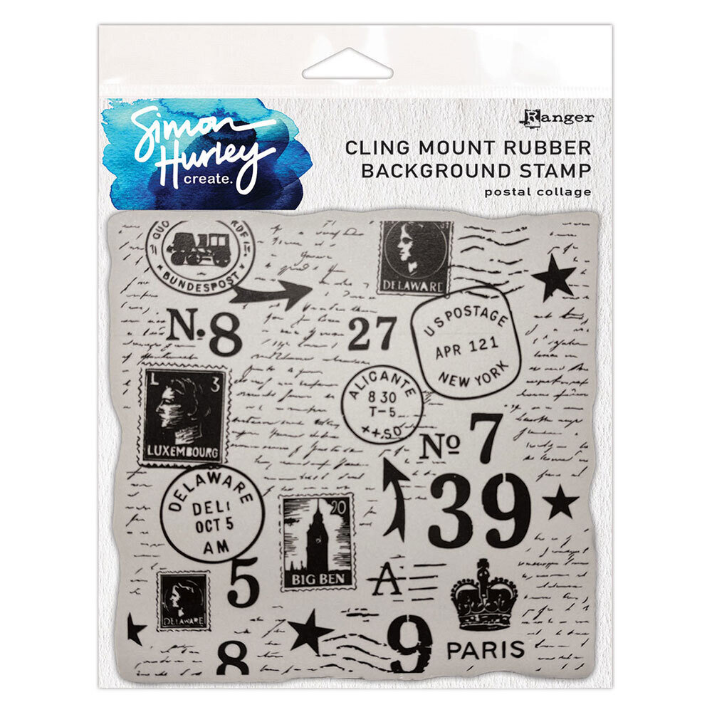 Simon Hurley Create Postal Collage Cling Stamps (HUR93565)