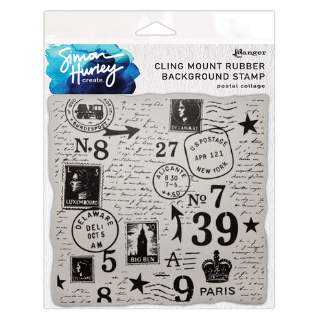 Simon Hurley Create Postal Collage Cling Stamps (HUR93565)