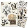 Ciao Bella Papercrafting PRE-ORDER Typographic A4 Mixed Rice Papers (CBRA011)