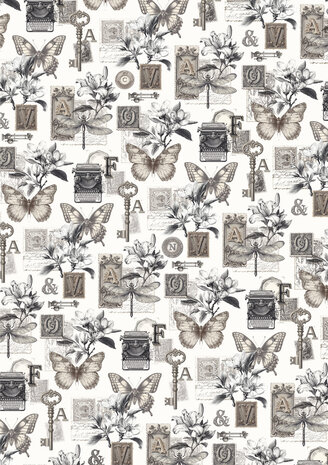 Ciao Bella Papercrafting Typographic A5 Mixed Rice Papers (CBRS037)