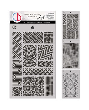 Ciao Bella Papercrafting PRE-ORDER Eastern Journey 5x8 Inch Stencil Mix Triple Layer Set (MSX012)