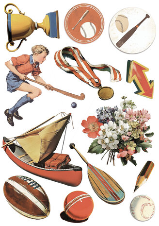 Ciao Bella Papercrafting PRE-ORDER Sports Days A5 Mixed Rice Papers (CBRS039)