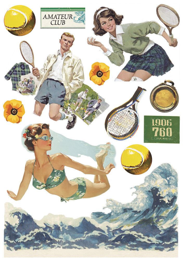 Ciao Bella Papercrafting Sports Days A5 Mixed Rice Papers (CBRS039)
