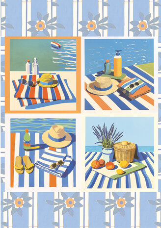 Ciao Bella Papercrafting Riviera Dream A5 Mixed Rice Papers (CBRS040)
