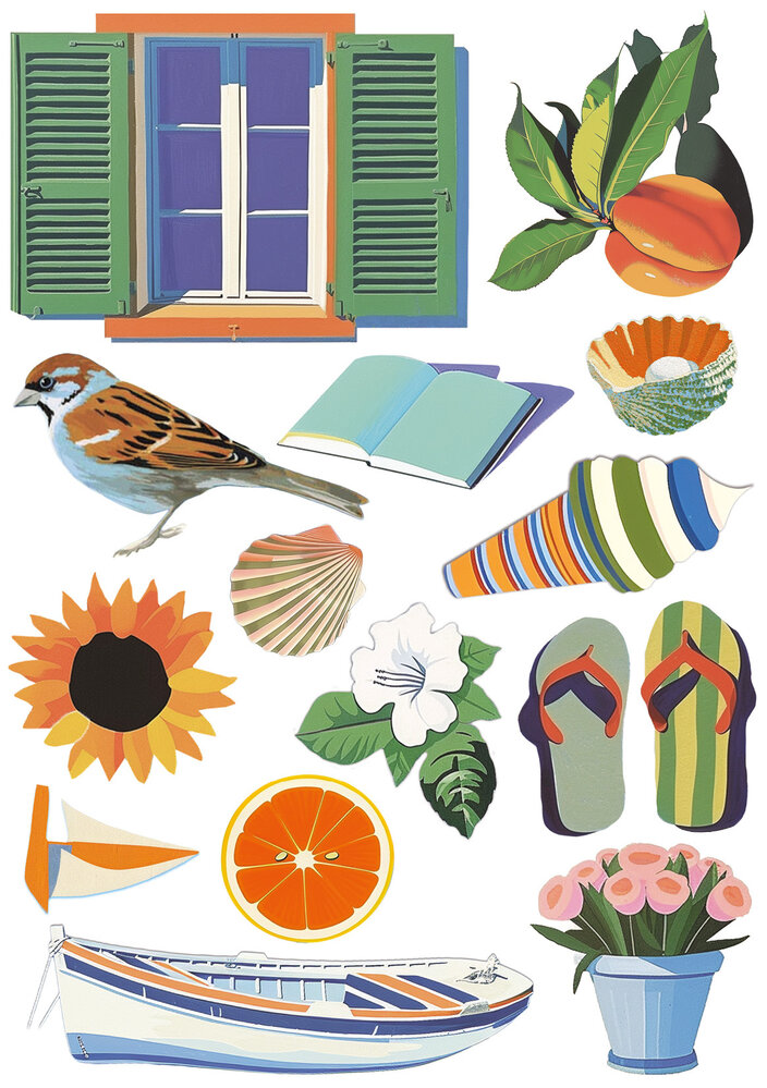 Ciao Bella Papercrafting PRE-ORDER Riviera Dream A5 Mixed Rice Papers (CBRS040)