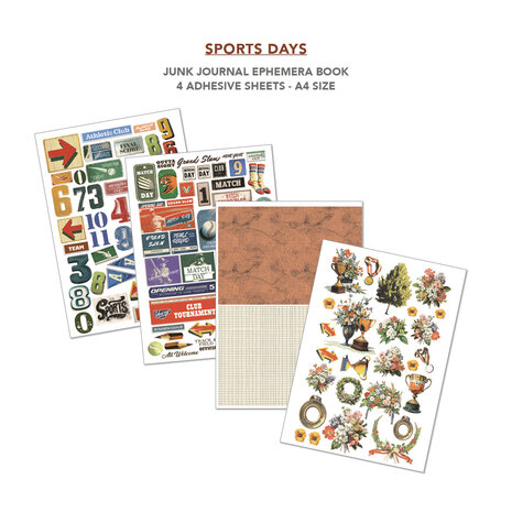 Ciao Bella Papercrafting Sports Days A4 Junk Journal Ephemera Book (CBB024)