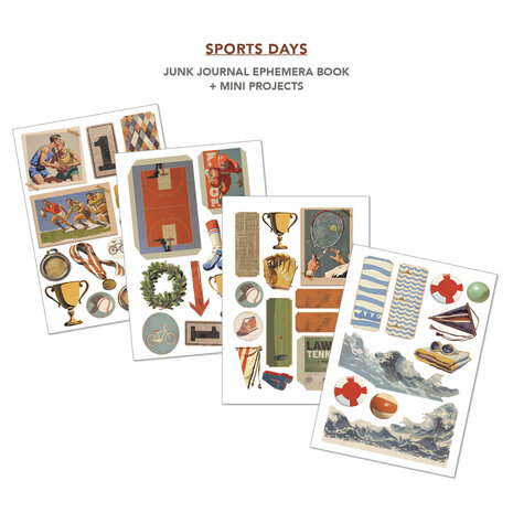 Ciao Bella Papercrafting Sports Days A4 Junk Journal Ephemera Book (CBB024)