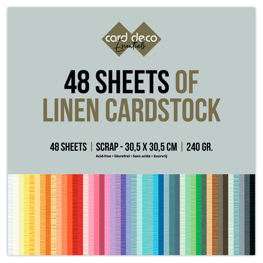 Card Deco 48 Sheets of Linen Cardstock 12x12 Inch (SCP001) Card Deco 48 Sheets of Linen Cardstock 12x12 Inch (SCP001)