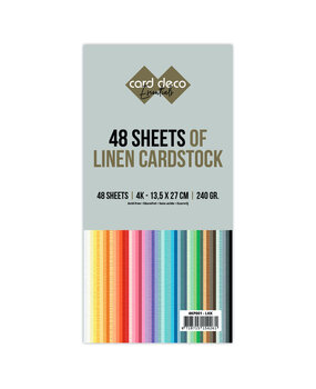 Card Deco 48 Sheets of Linen Cardstock 4K (4KP001-LKK)