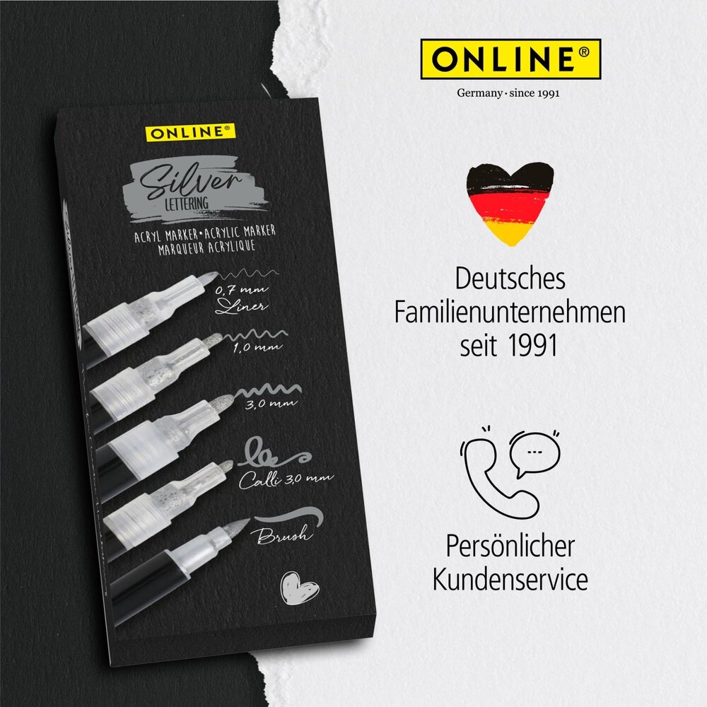 ONLINE Silver Lettering Set (18518) ONLINE Silver Lettering Set (18518)