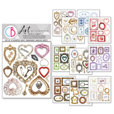 Ciao Bella Papercrafting Whisper Frames Mixed Media Stickers (MB010)