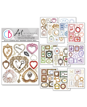 Ciao Bella Papercrafting PRE-ORDER Whisper Frames Mixed Media Stickers (MB010)