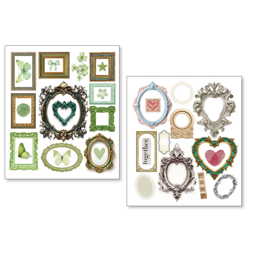 Ciao Bella Papercrafting Whisper Frames Mixed Media Stickers (MB010)