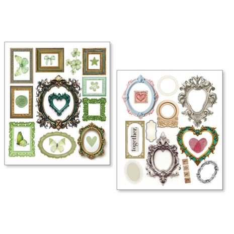 Ciao Bella Papercrafting PRE-ORDER Whisper Frames Mixed Media Stickers (MB010)