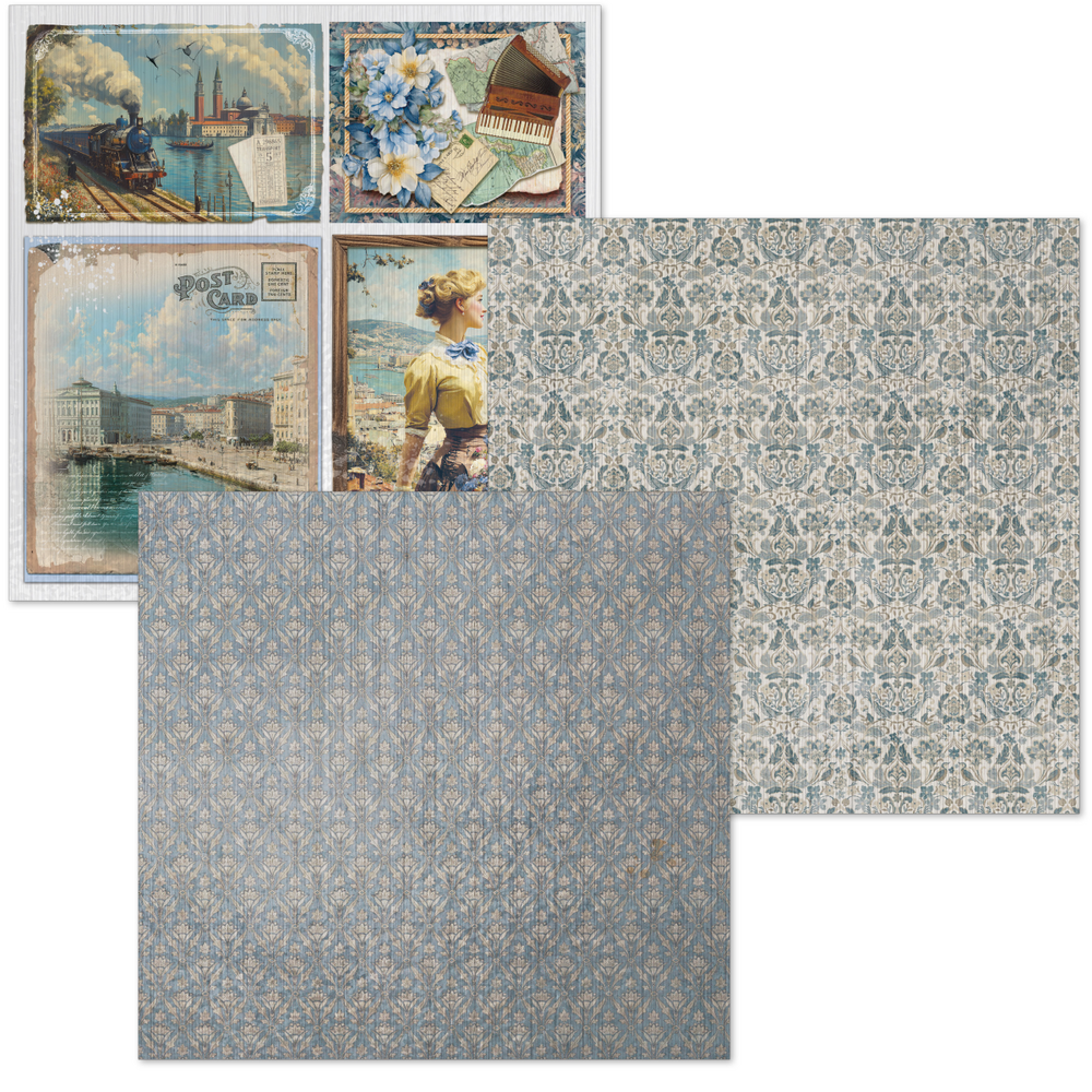 Ciao Bella Papercrafting Eastern Journey 6x6 Inch Deluxe Paper & Vellum Dual Pack (CBXQ009)
