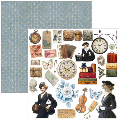 Ciao Bella Papercrafting Eastern Journey 12x12 Inch Patterns Pad (CBT096)