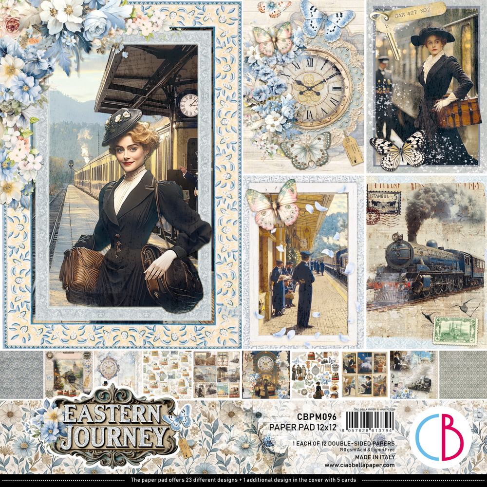 Ciao Bella Papercrafting Eastern Journey 12x12 Inch Paper Pad (CBPM096)