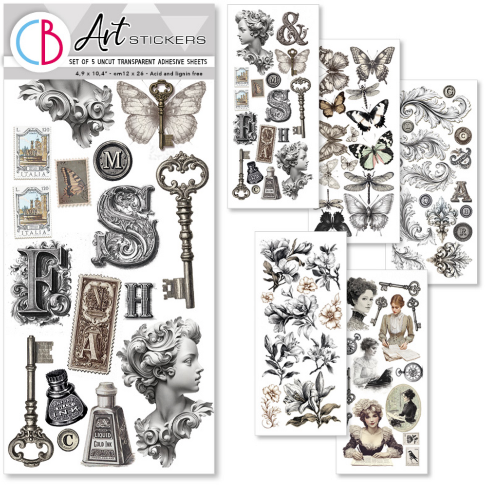 Ciao Bella Papercrafting Typographic Art Stickers (CBI014)