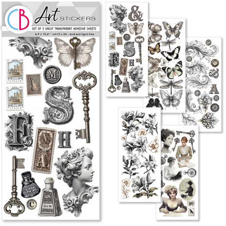 Ciao Bella Papercrafting Typographic Art Stickers (CBI014)