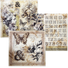 Ciao Bella Papercrafting Typographic 6x6 Inch Deluxe Paper & Vellum Dual Pack (CBXQ008)