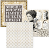 Ciao Bella Papercrafting Typographic 6x6 Inch Deluxe Paper & Vellum Dual Pack (CBXQ008)