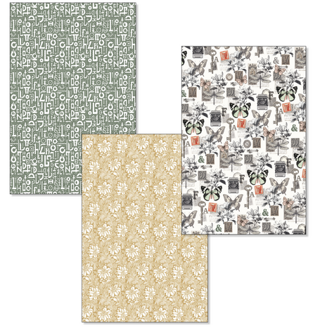 Ciao Bella Papercrafting Typographic A4 Deluxe Paper & Vellum Dual Pack (CBX008)