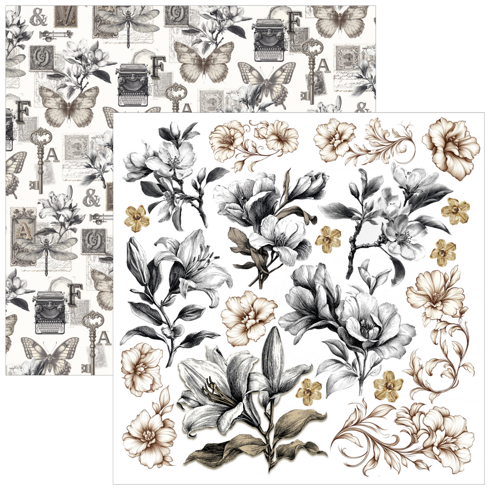 Ciao Bella Papercrafting PRE-ORDER Typographic 6x6 Inch Paper Pad (CBQE095)