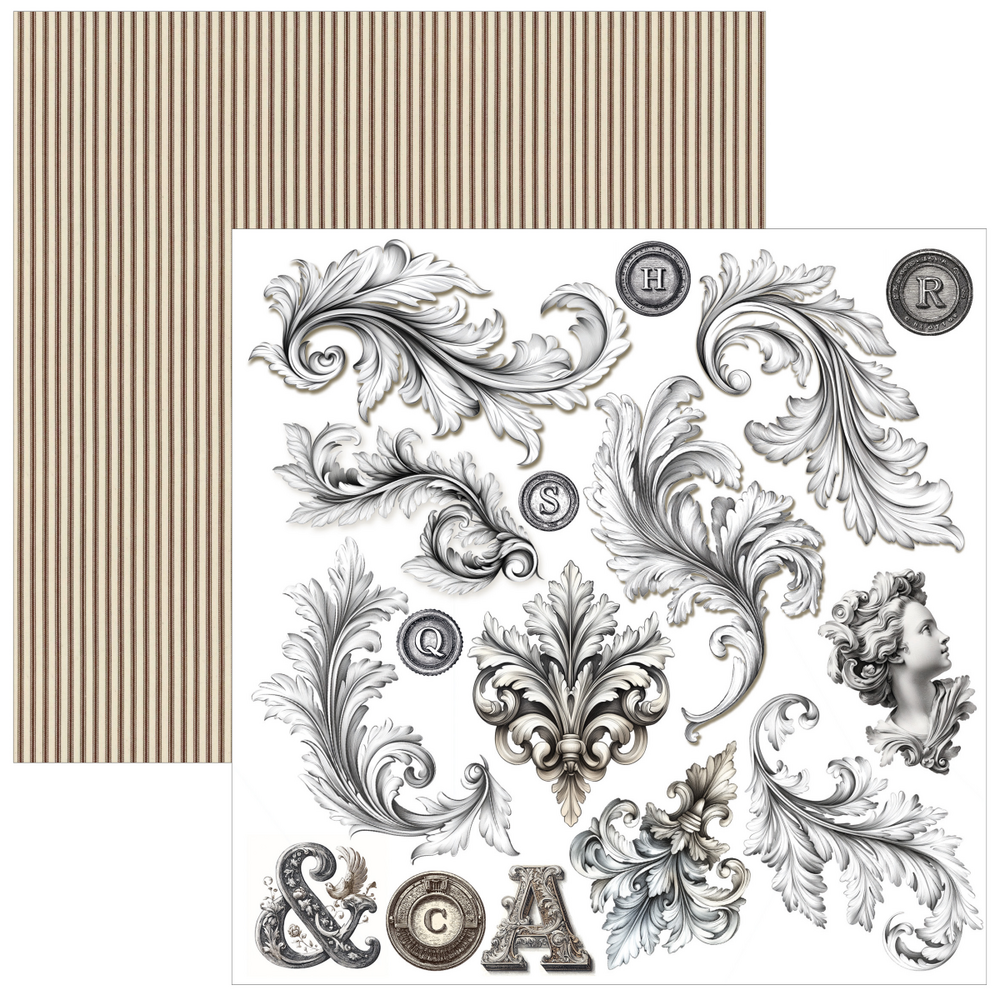Ciao Bella Papercrafting Typographic 6x6 Inch Paper Pad (CBQE095)