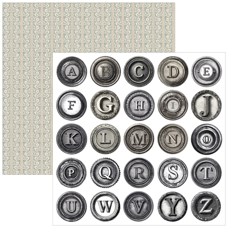 Ciao Bella Papercrafting Typographic 6x6 Inch Paper Pad (CBQE095)