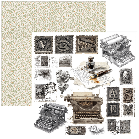 Ciao Bella Papercrafting Typographic 6x6 Inch Paper Pad (CBQE095)