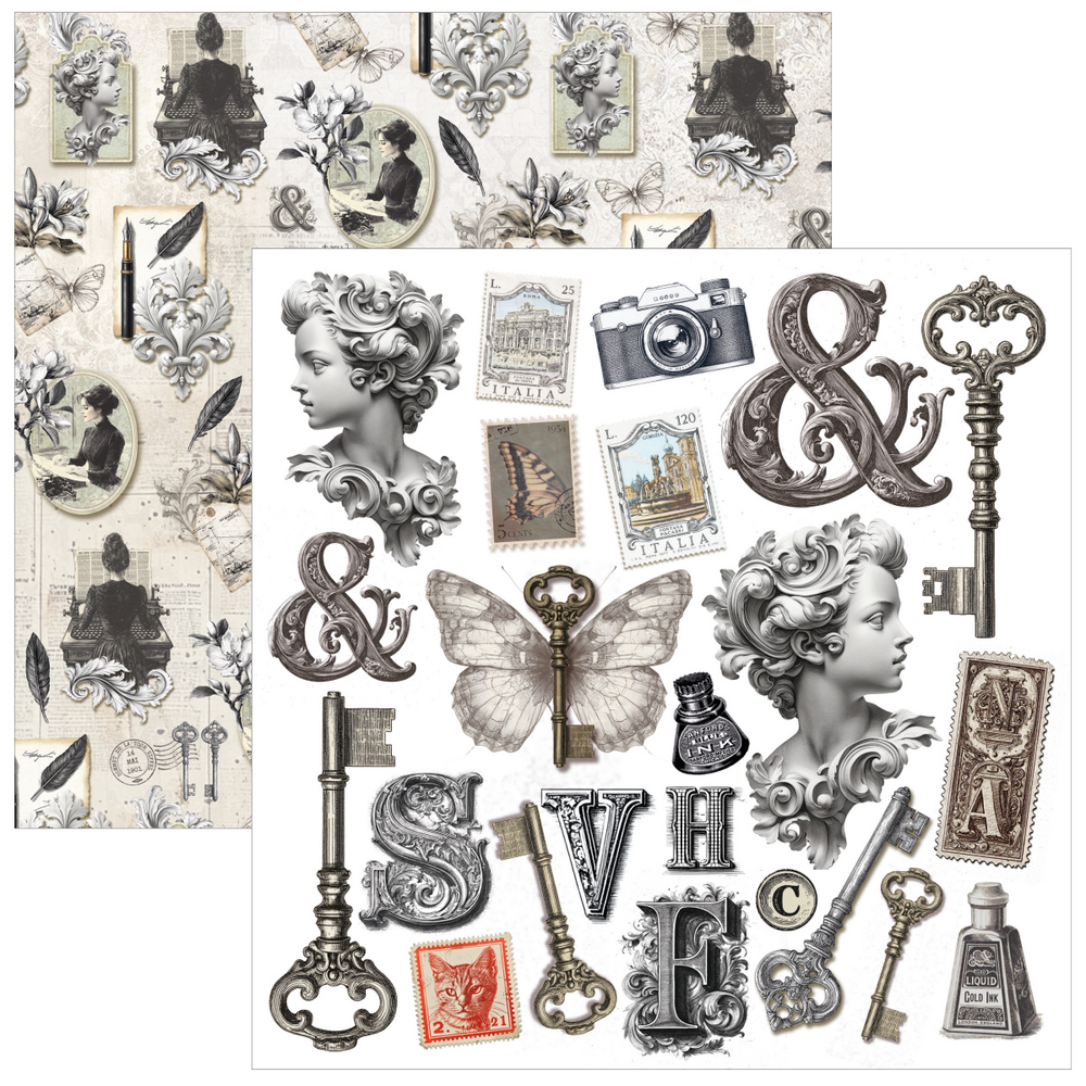 Ciao Bella Papercrafting PRE-ORDER Typographic 6x6 Inch Paper Pad (CBQE095)