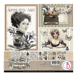 Ciao Bella Papercrafting Typographic 8x8 Inch Paper Pad (CBH095)