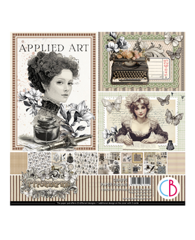 Ciao Bella Papercrafting Typographic 8x8 Inch Paper Pad (CBH095)