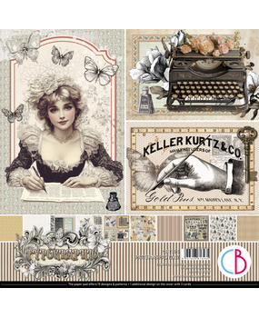 Ciao Bella Papercrafting Typographic 12x12 Inch Patterns Pad (CBT095)