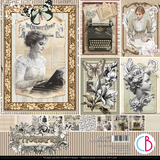 Ciao Bella Papercrafting Typographic 12x12 Inch Paper Pad (CBPM095)