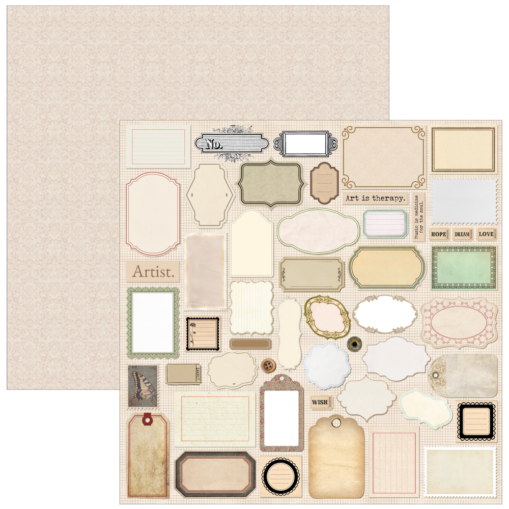 Ciao Bella Papercrafting PRE-ORDER Typographic 12x12 Inch Paper Pad (CBPM095)