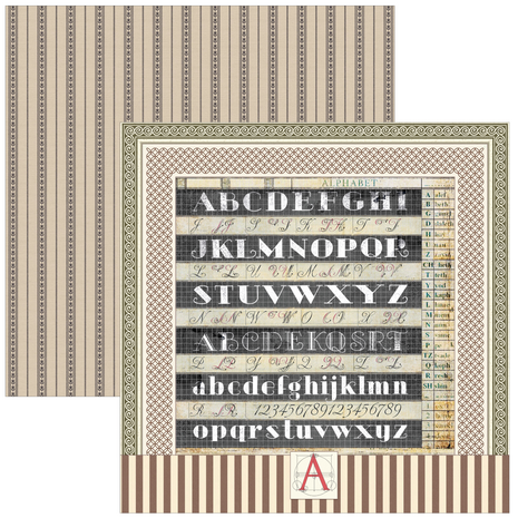 Ciao Bella Papercrafting Typographic 12x12 Inch Paper Pad (CBPM095)