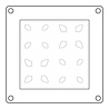 Sizzix Catherine Pooler Layered Stencils Print & Pattern Patchework Tile (667119)
