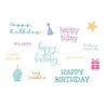 Sizzix Catherine Pooler Clear Stamps Print & Pattern Birthday Sentiments (667111)