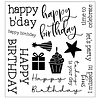 Sizzix PRE-ORDER Catherine Pooler Clear Stamps Print & Pattern Birthday Sentiments (667111)