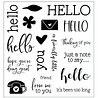 Sizzix Catherine Pooler Clear Stamps Print & Pattern Hello Sentiments (667112)