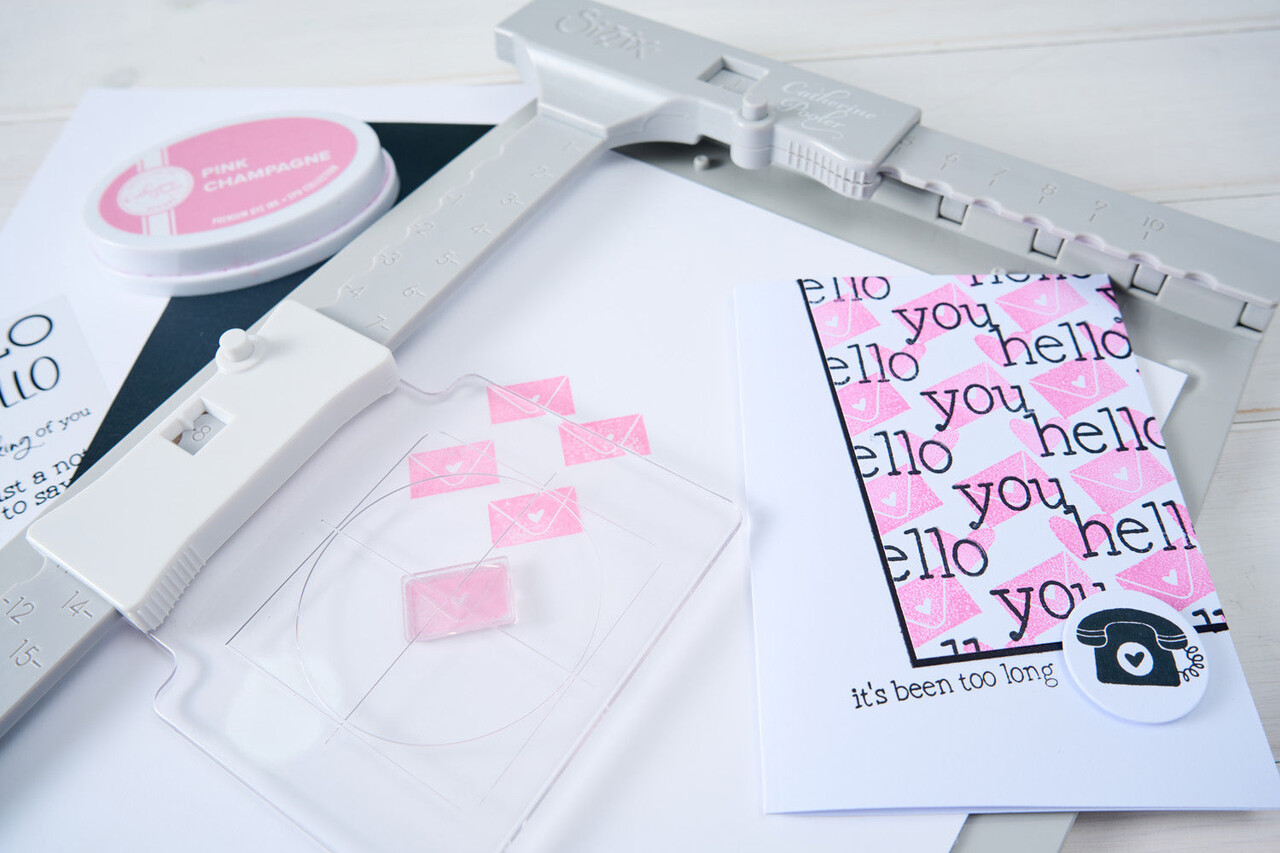 Sizzix PRE-ORDER Catherine Pooler Clear Stamps Print & Pattern Hello Sentiments (667112)