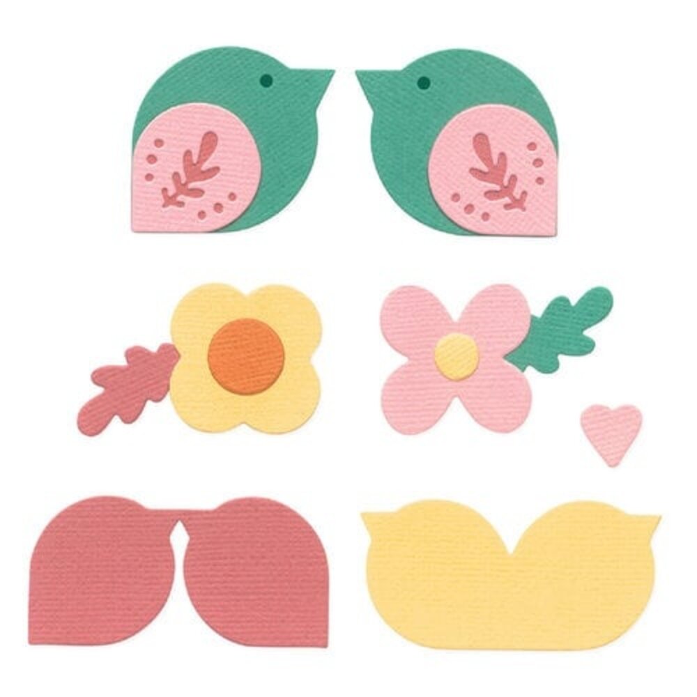Sizzix Catherine Pooler Framelits Die Set Birds & Blooms #2 (667110)