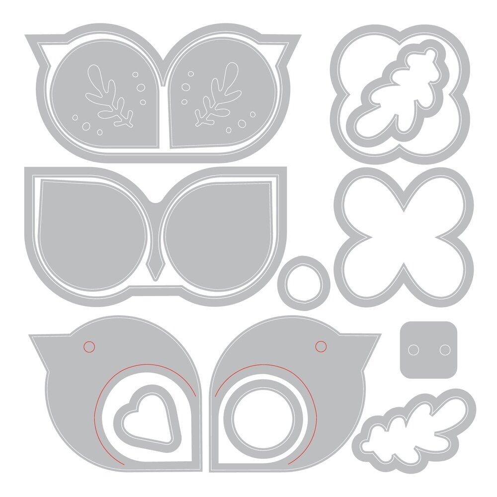 Sizzix PRE-ORDER Catherine Pooler Framelits Die Set Birds & Blooms #2 (667110)