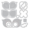 Sizzix PRE-ORDER Catherine Pooler Framelits Die Set Birds & Blooms #2 (667110)