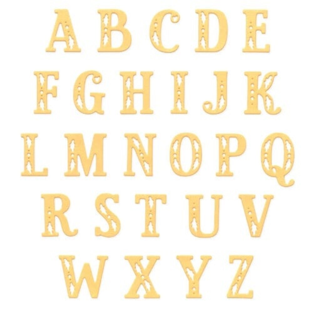 Sizzix Catherine Pooler Thinlits Die Set Folk Alphabet (667114)