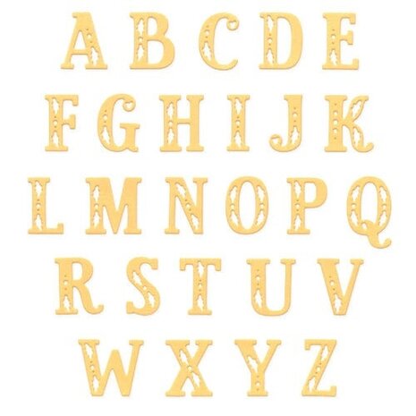 Sizzix Catherine Pooler Thinlits Die Set Folk Alphabet (667114)