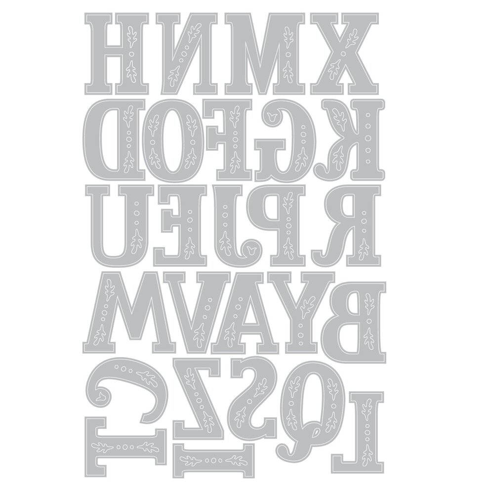 Sizzix PRE-ORDER Catherine Pooler Thinlits Die Set Folk Alphabet (667114)