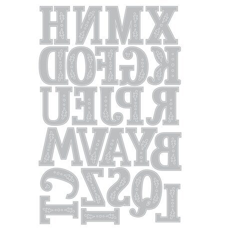 Sizzix Catherine Pooler Thinlits Die Set Folk Alphabet (667114)